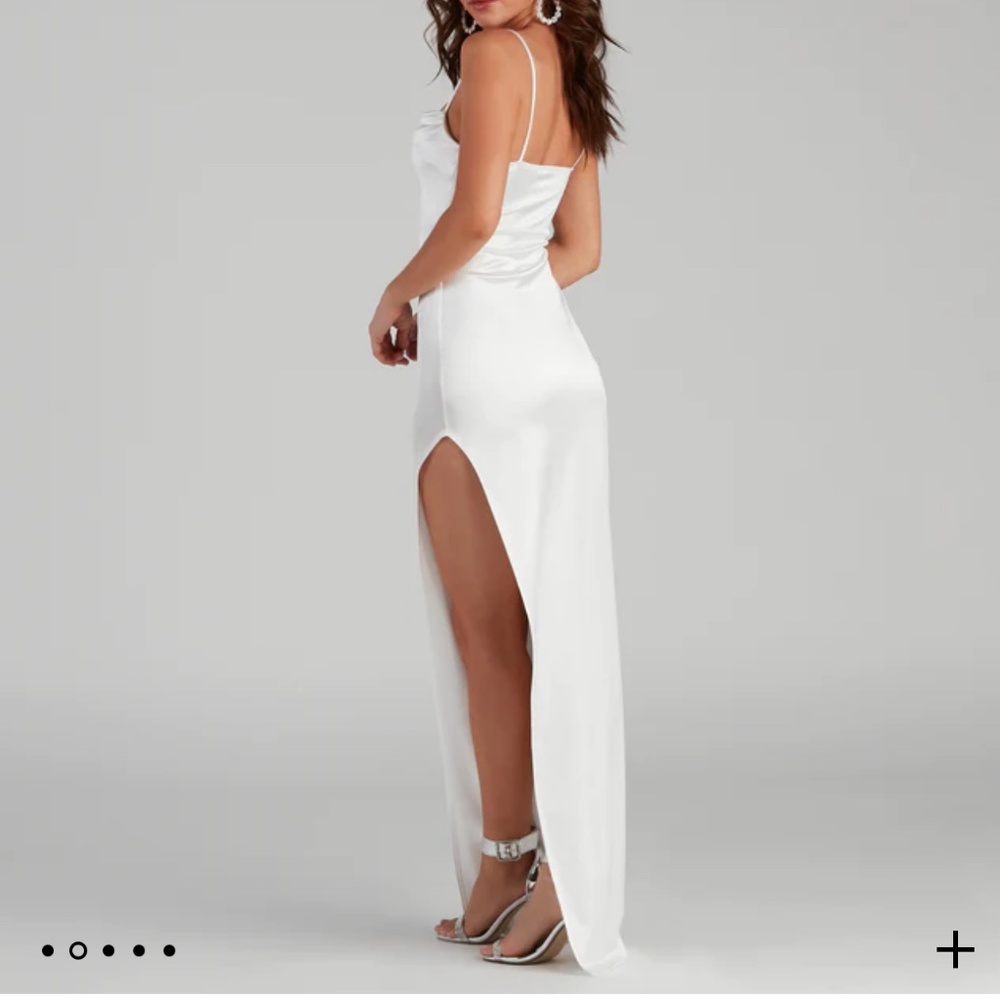 Windsor formal bridal cowl neck satin gown